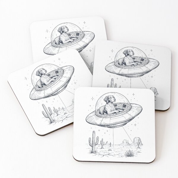 Item preview, Vintage Brittany Riding UFO Dog Mom Dad Lover designed and sold by DoodleTortle.