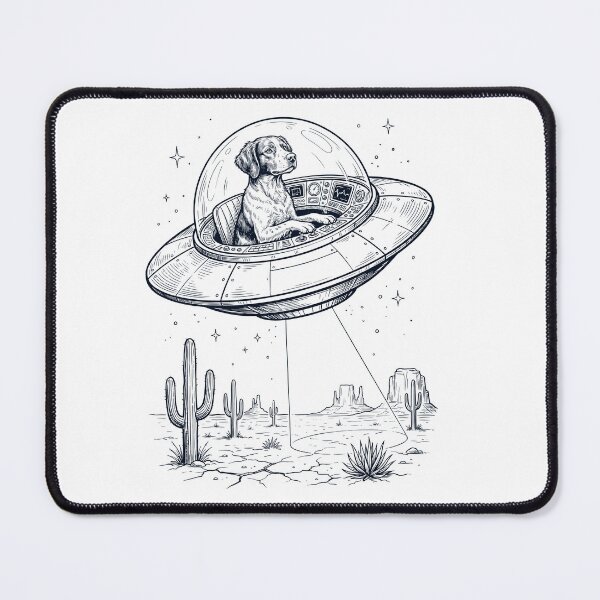 Item preview, Vintage Brittany Riding UFO Dog Mom Dad Lover designed and sold by DoodleTortle.