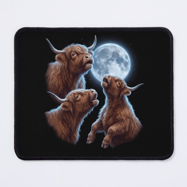 Item preview, Highland Cow Howling Moon Art Animal Lover designed and sold by TerryConnells.