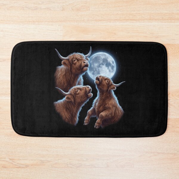Item preview, Highland Cow Howling Moon Art Animal Lover designed and sold by TerryConnells.