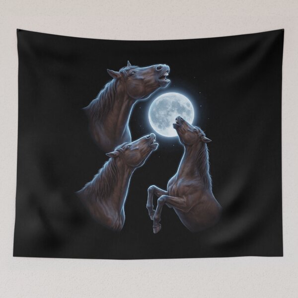 Item preview, Horse Howling Moon Art Animal Lover designed and sold by TerryConnells.