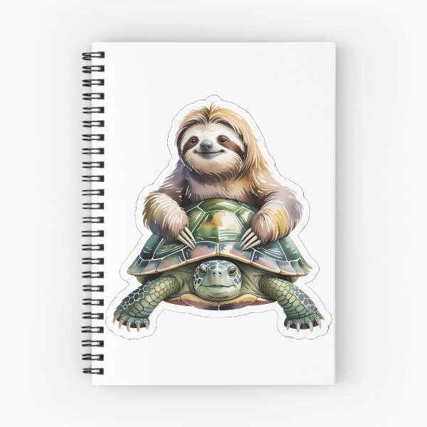 Item preview, Whimsical Sloth & Turtle Watercolor designed and sold by NiftyWrx.