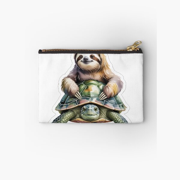 Item preview, Whimsical Sloth & Turtle Watercolor designed and sold by NiftyWrx.