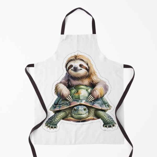 Item preview, Whimsical Sloth & Turtle Watercolor designed and sold by NiftyWrx.
