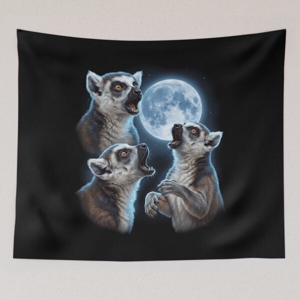 Item preview, Lemur Howling Moon Art Animal Lover designed and sold by TerryConnells.
