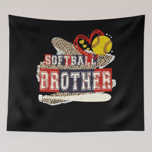 Item preview, Patriotic Softball Brother Leopard Tee designed and sold by LarryMBrown.