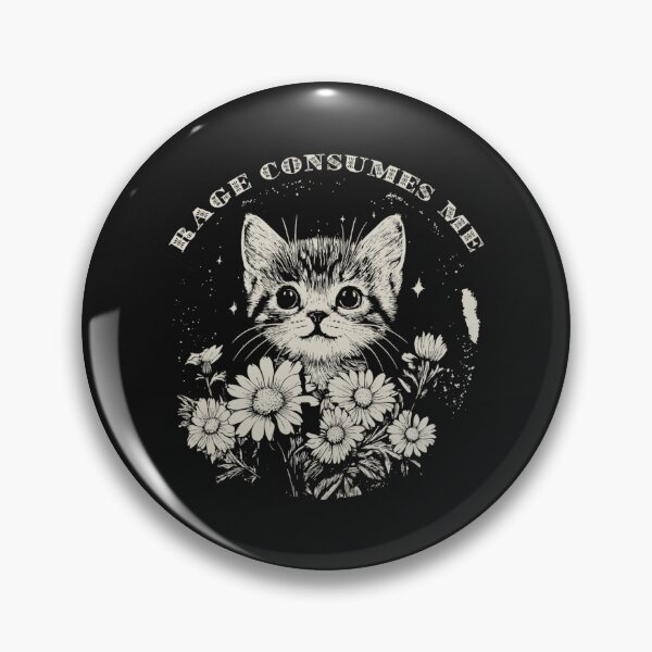 Item preview, Cute Cat Rage Consumes Me Funny Sarcastic Kitten Flower designed and sold by LarkinIsabell.