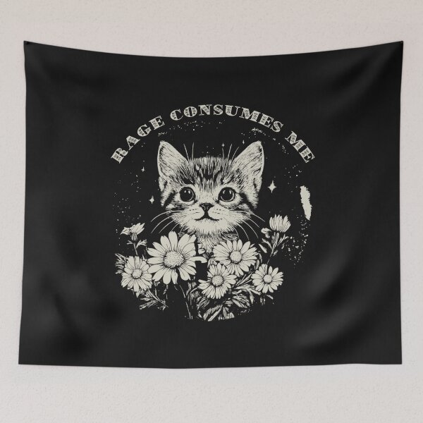 Item preview, Cute Cat Rage Consumes Me Funny Sarcastic Kitten Flower designed and sold by LarkinIsabell.