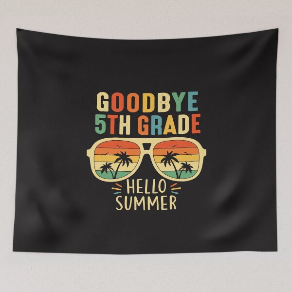 Item preview, Goodbye 5th Grade Hello Summer Retro Last Day School Design designed and sold by kiralynstration.