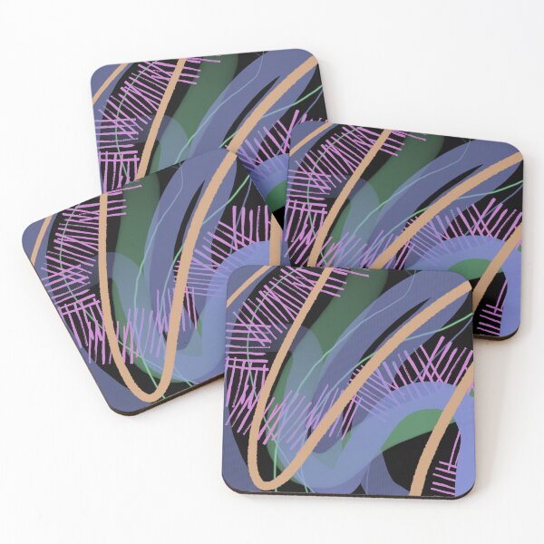 Item preview, Abstract Midnight Rhythm with Textured Strokes designed and sold by Chunac.
