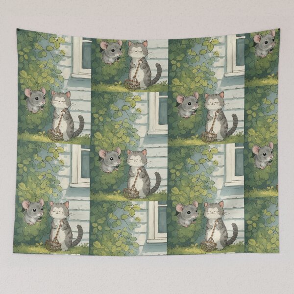 Item preview, An experienced cat is waiting to catch a mouse. designed and sold by Whose-sweat.