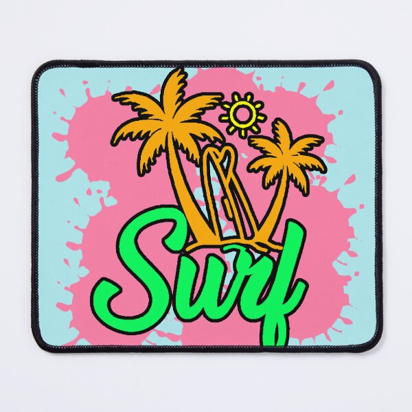 Item preview, Surf Palm Trees Pink Tropical Summer Retro 90s Beach designed and sold by AstronautMerch.