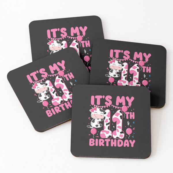 Item preview, 11th Birthday Cow Girl Cute Farm Party Retro Design designed and sold by kiralynstration.