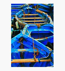 Blue Boats I - Essaouira, Morocco. Photographic Print