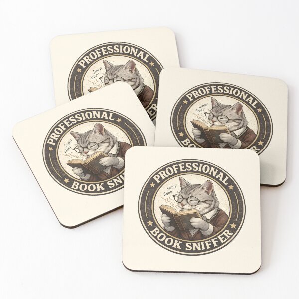 Item preview, Professional Book Sniffer Cat Vintage Badge designed and sold by Dream-Fab.