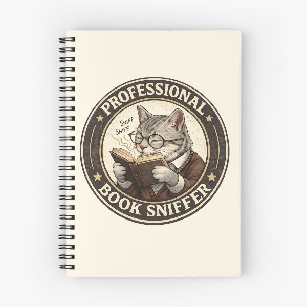 Item preview, Professional Book Sniffer Cat Vintage Badge designed and sold by Dream-Fab.