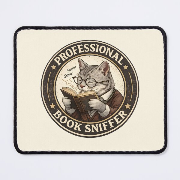 Item preview, Professional Book Sniffer Cat Vintage Badge designed and sold by Dream-Fab.