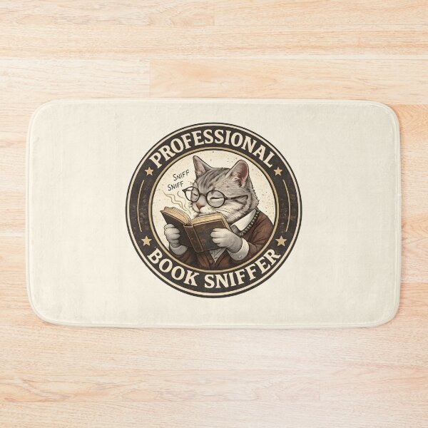 Item preview, Professional Book Sniffer Cat Vintage Badge designed and sold by Dream-Fab.