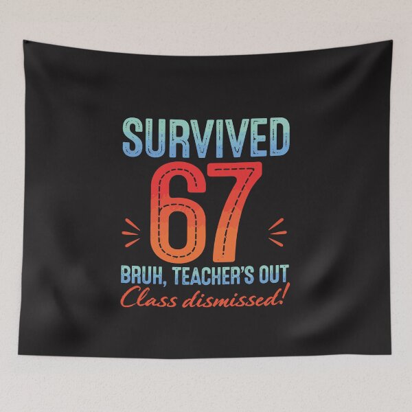 Item preview, Survived 67 Funny Last Day Of School Retro Teacher Design designed and sold by kiralynstration.