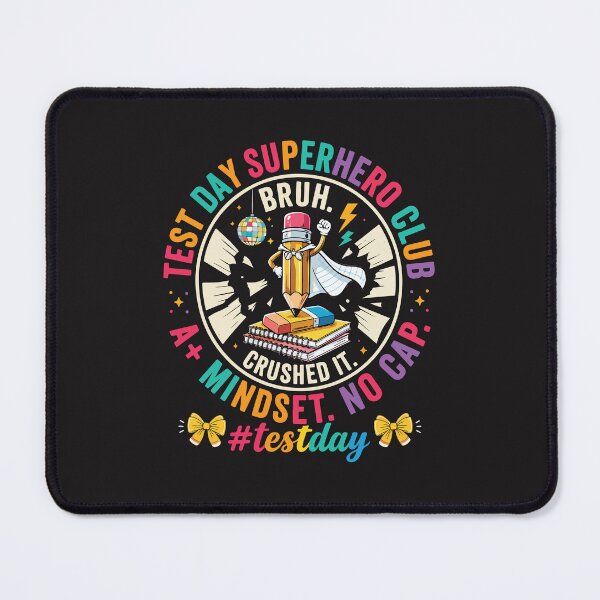 Item preview, Test Day Superhero Club Funny Teacher Motivation Retro Design designed and sold by kiralynstration.