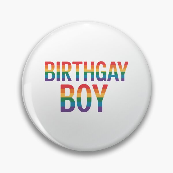 Item preview, Birthgay Boy LGBT Gay Pride Happy Birthday Rainbow designed and sold by sailorjessiArt.