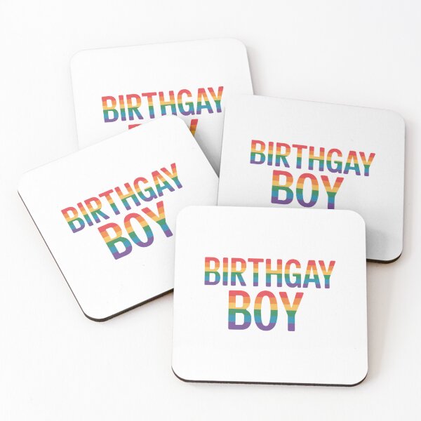 Item preview, Birthgay Boy LGBT Gay Pride Happy Birthday Rainbow designed and sold by sailorjessiArt.