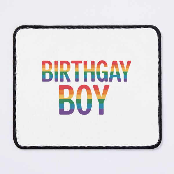Item preview, Birthgay Boy LGBT Gay Pride Happy Birthday Rainbow designed and sold by sailorjessiArt.