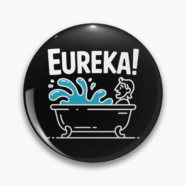 Item preview, Eureka Bathtub – Archimedes Funny Science Design Minimalist Splash designed and sold by ArcticFoxStudio.