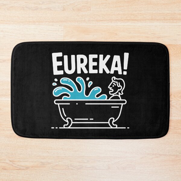 Item preview, Eureka Bathtub – Archimedes Funny Science Design Minimalist Splash designed and sold by ArcticFoxStudio.