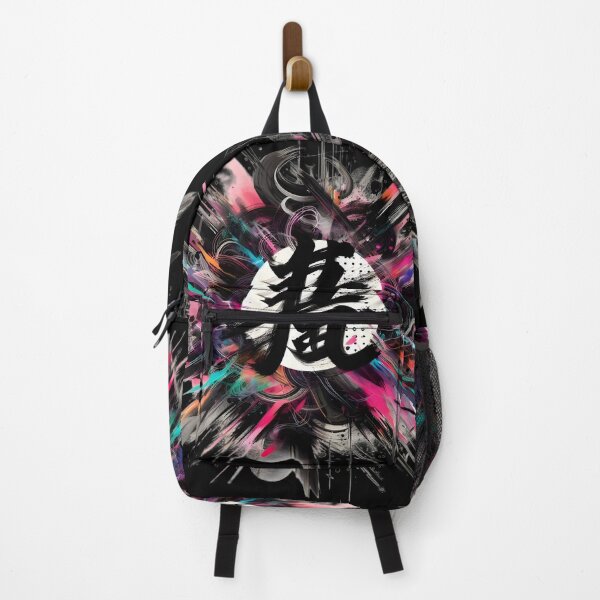 Item preview, Neon Saru Kanji Ink Splash designed and sold by AI-Only Creations.