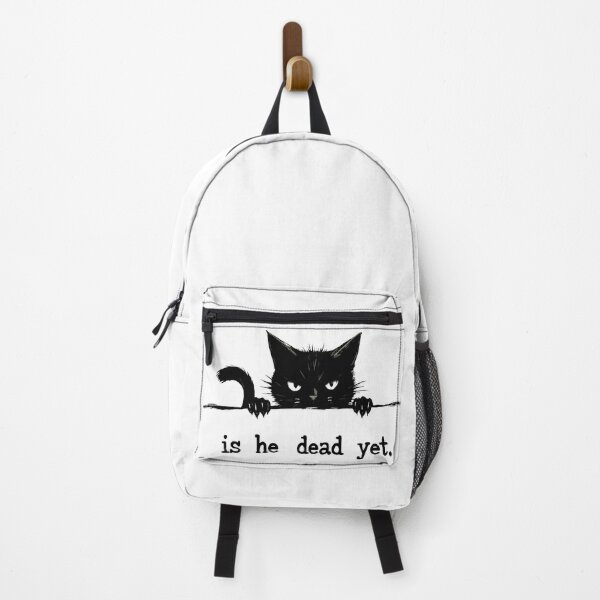 Item preview, Is He Dead Yet Black Cat Meme Dark Humor Gothic Shirt designed and sold by LunaMagicStudio.