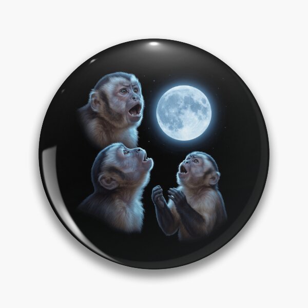Item preview, Monkey Howling Moon Art Animal Lover designed and sold by TerryConnells.