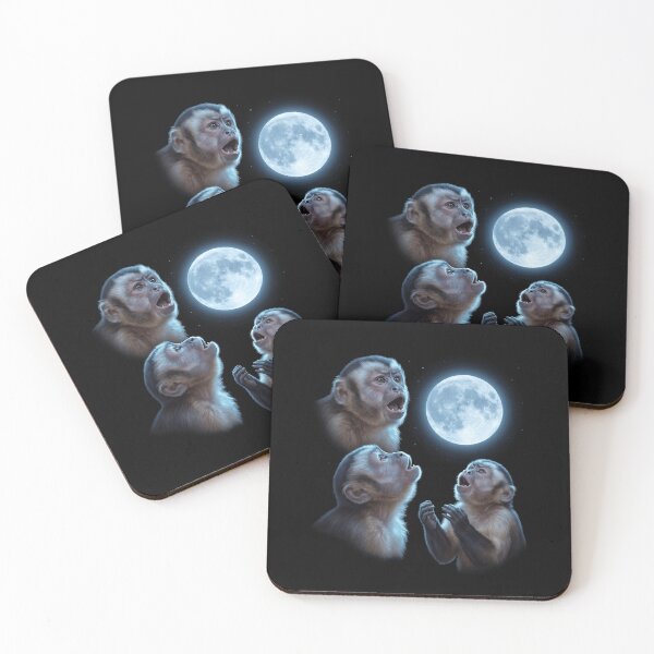 Item preview, Monkey Howling Moon Art Animal Lover designed and sold by TerryConnells.