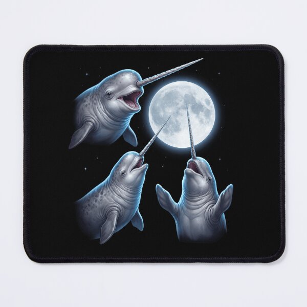 Item preview, Narwhal Howling Moon Art Animal Lover designed and sold by TerryConnells.