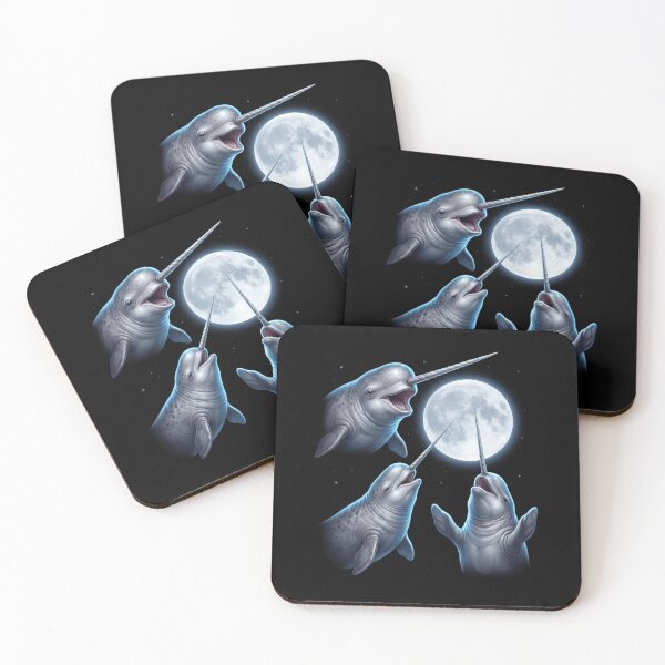 Item preview, Narwhal Howling Moon Art Animal Lover designed and sold by TerryConnells.