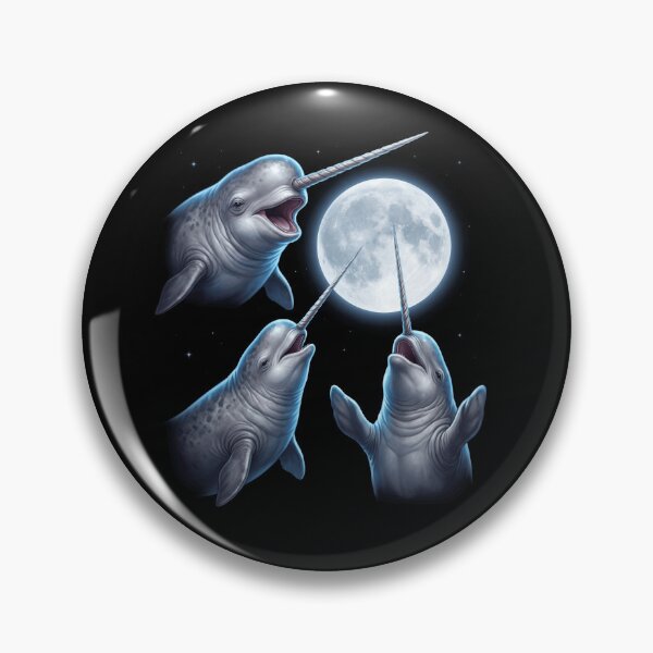 Item preview, Narwhal Howling Moon Art Animal Lover designed and sold by TerryConnells.