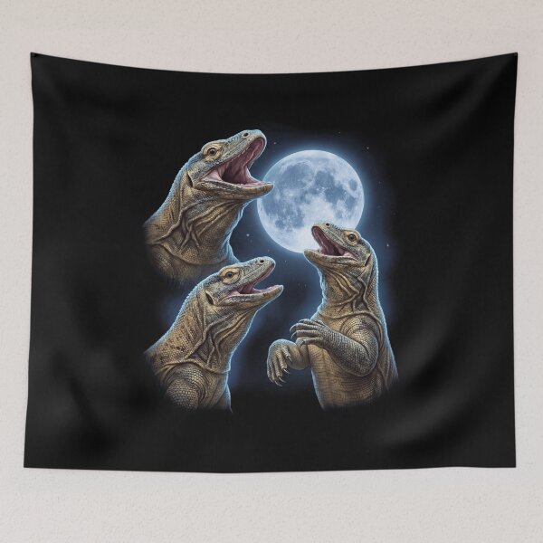 Item preview, Monitor Lizard Howling Moon Art Animal Lover designed and sold by TerryConnells.