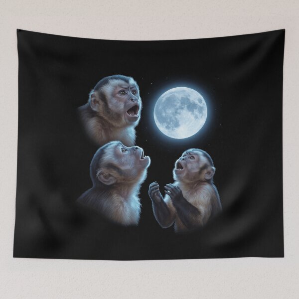 Item preview, Monkey Howling Moon Art Animal Lover designed and sold by TerryConnells.