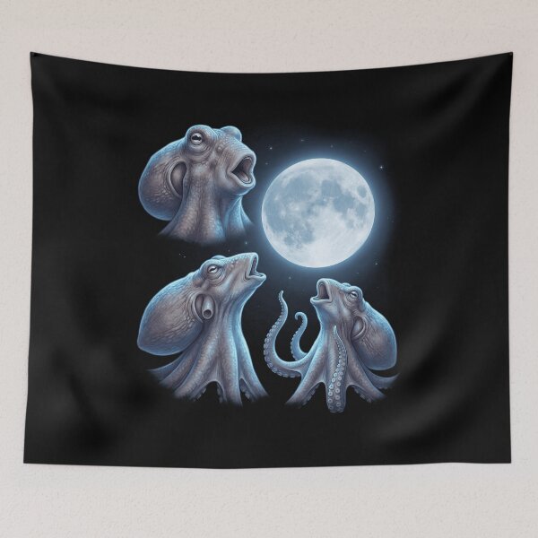 Artikelvorschau, Oktopus heult Mond Kunst Tierliebhaber entworfen und verkauft von TerryConnells.