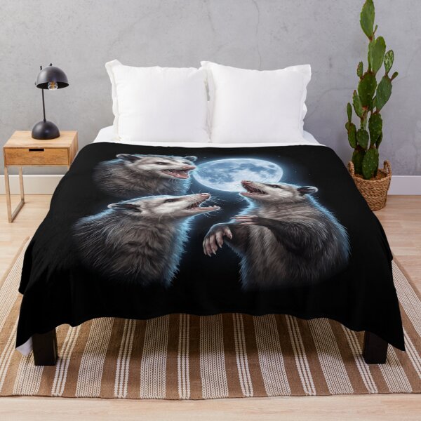 Item preview, Opossum Howling Moon Art Animal Lover designed and sold by TerryConnells.