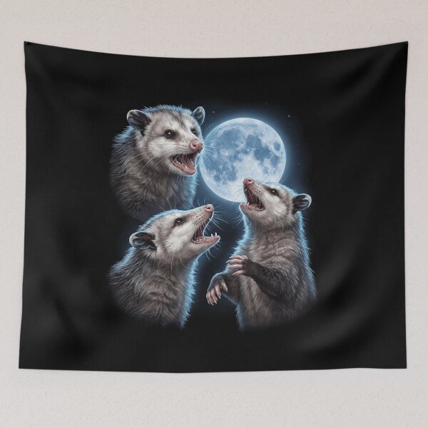 Item preview, Opossum Howling Moon Art Animal Lover designed and sold by TerryConnells.