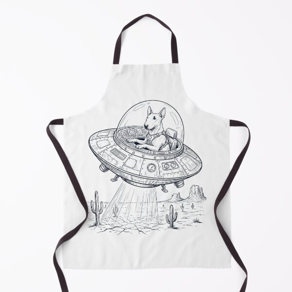 Item preview, Vintage Bull Terrier Riding UFO Dog Mom Dad Lover designed and sold by DoodleTortle.