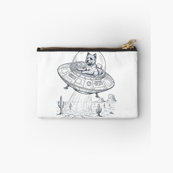 Item preview, Vintage Cairn Terrier Riding UFO Dog Mom Dad Lover designed and sold by DoodleTortle.