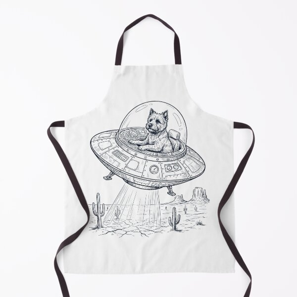 Item preview, Vintage Cairn Terrier Riding UFO Dog Mom Dad Lover designed and sold by DoodleTortle.