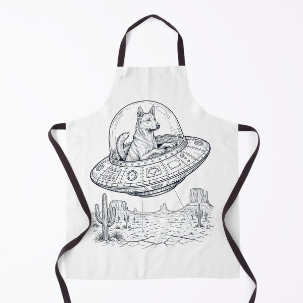 Item preview, Vintage Canaan Dog Riding UFO Dog Mom Dad Lover designed and sold by DoodleTortle.
