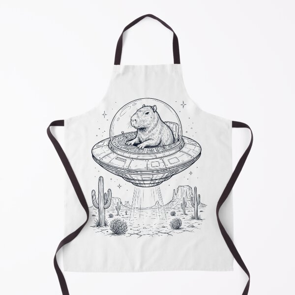 Item preview, Vintage Capybara Riding UFO Animal Lover designed and sold by DoodleTortle.