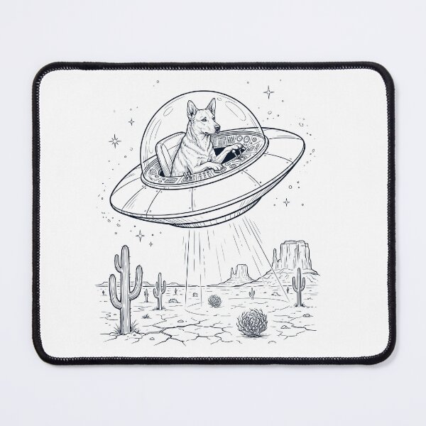 Item preview, Vintage Carolina Dog Riding UFO Dog Mom Dad Lover designed and sold by DoodleTortle.