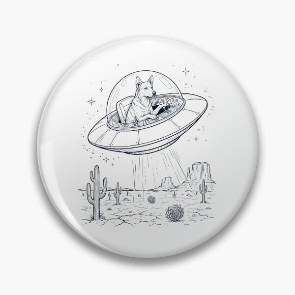 Item preview, Vintage Carolina Dog Riding UFO Dog Mom Dad Lover designed and sold by DoodleTortle.