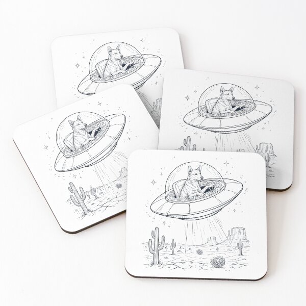 Item preview, Vintage Carolina Dog Riding UFO Dog Mom Dad Lover designed and sold by DoodleTortle.
