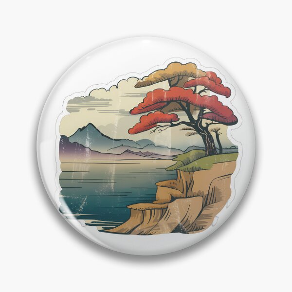 Item preview, Vintage Japanese Tree Over Water designed and sold by NiftyWrx.